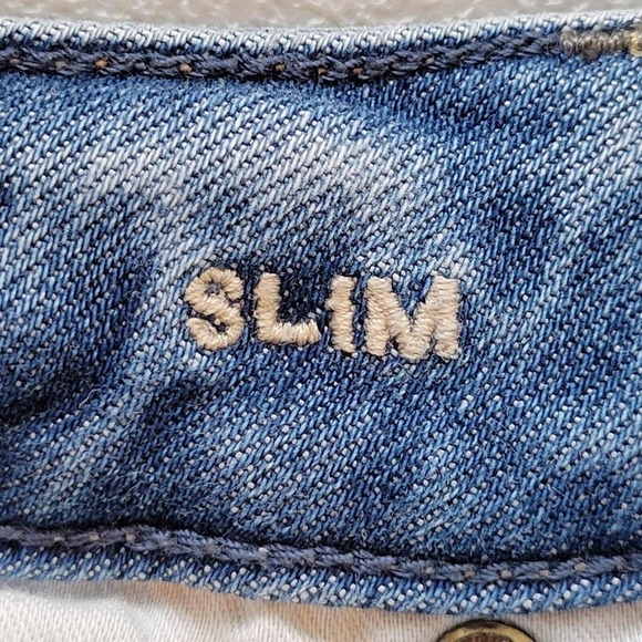 American Eagle AE Mens Slim Next Level Airflex Blue Jeans Sz 31 x 32 Distressed - Picture 7 of 12
